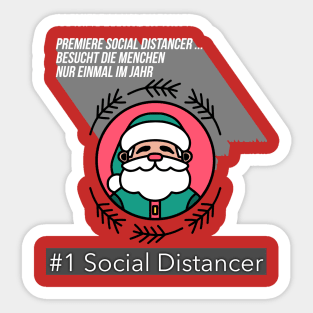 #1 Social Distancer besucht die Menchen nur einmal im Jahr Sticker